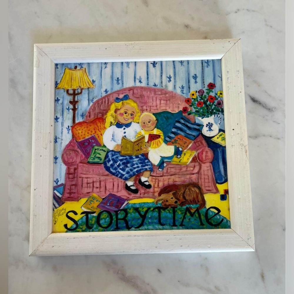 Vintage Melissa McLeod Storytime framed pictures